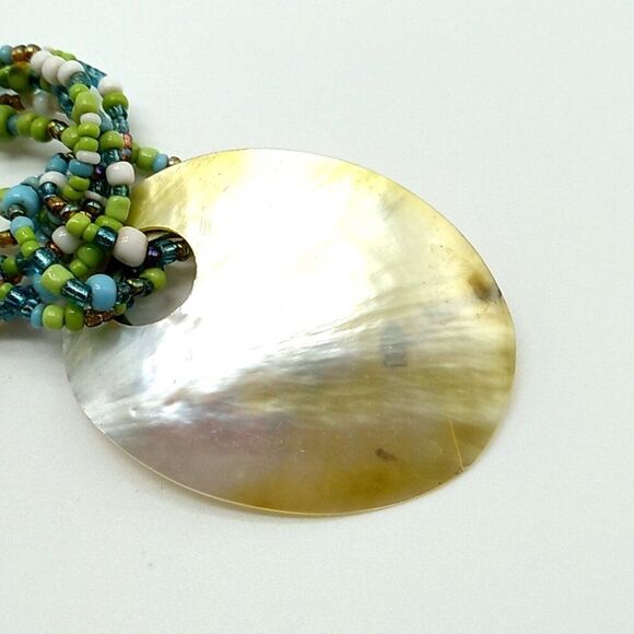 Multi-strand Seed Bead & Shell Necklace - Picture 5 of 16